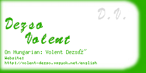 dezso volent business card